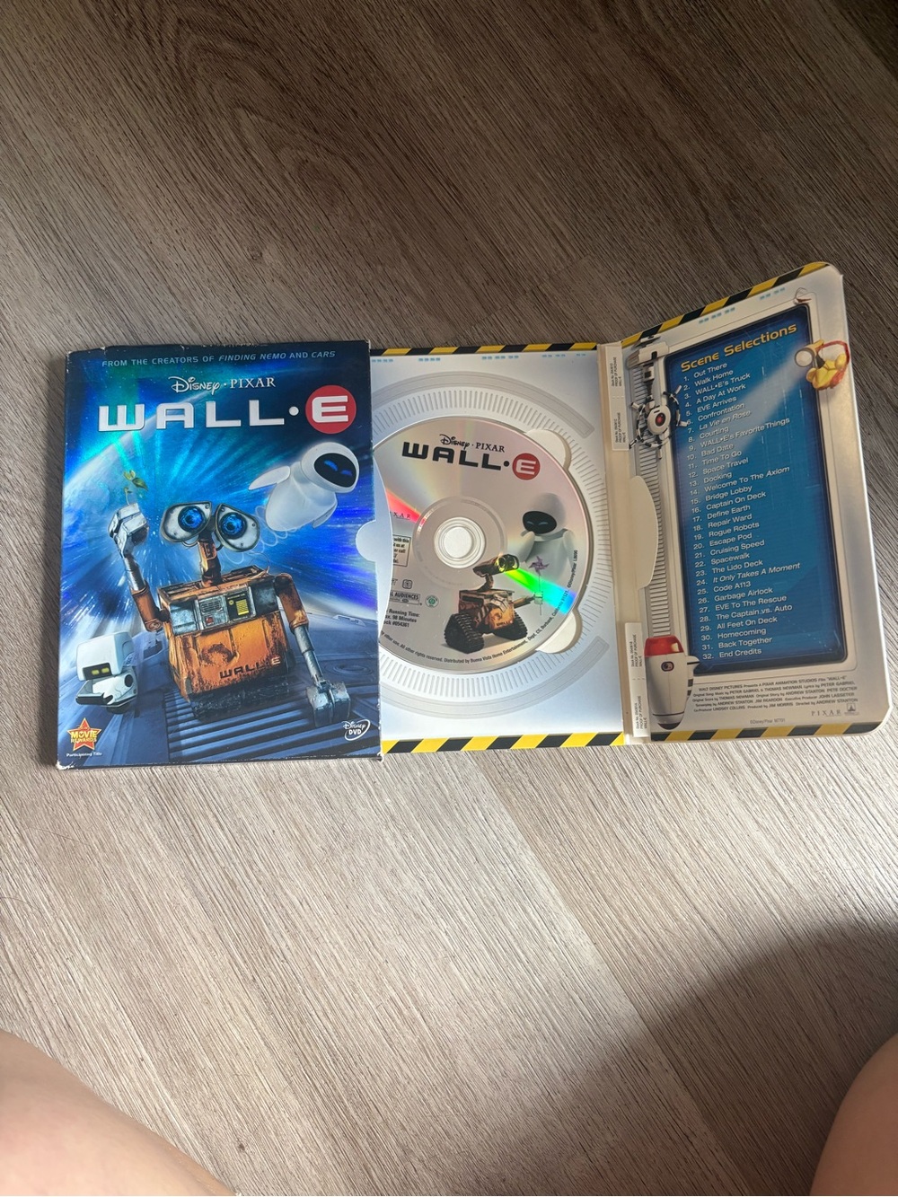 Disney WALL•E DVD Back Cover - Blue, Yellow & Black Artwork